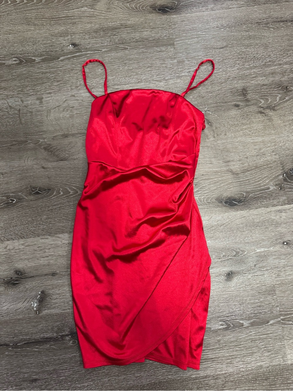 Red mini dress